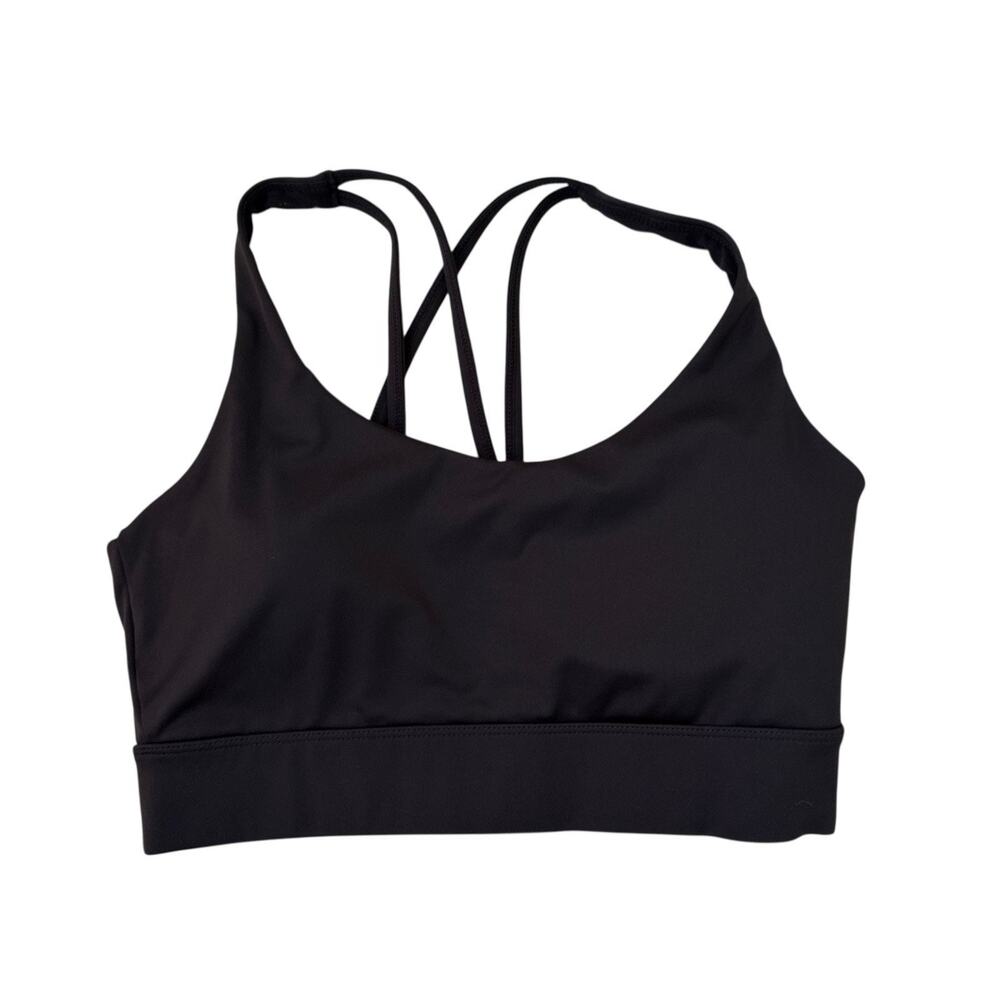 Balance Athletica Sports Bra Black Strappy Padded Active Sport Yoga Size Medium